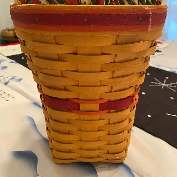 Longaberger 1999 May Series Snapdragon Basket w/ Liner & Tie-On – Complete Set - Picture 7 of 9